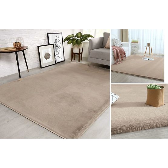 Silk carpet Rabbit New - Taupe