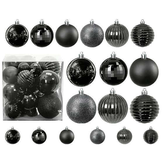SILVER CHRISTMAS BALLS 36PCS 311433C