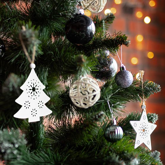 SILVER CHRISTMAS BALLS 36PCS 311433C