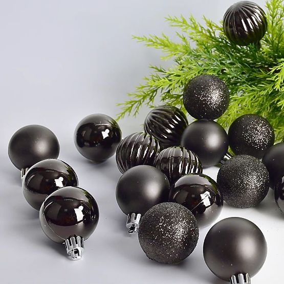 SILVER CHRISTMAS BALLS 36PCS 311433C