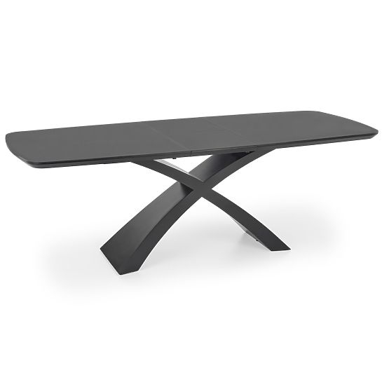 SILVESTRO Extendable Table Top - Dark Gray, Leg - Black (2p=1pc)