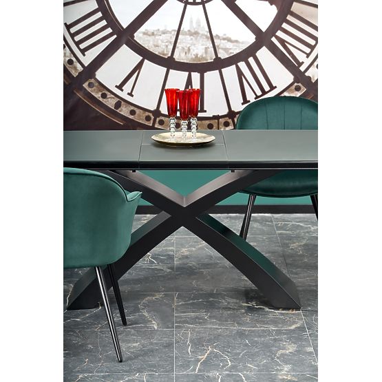 SILVESTRO Extendable Table Top - Dark Gray, Leg - Black (2p=1pc)