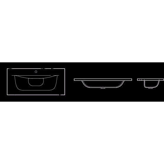 Single-Chamber Furniture Sink 100 cm