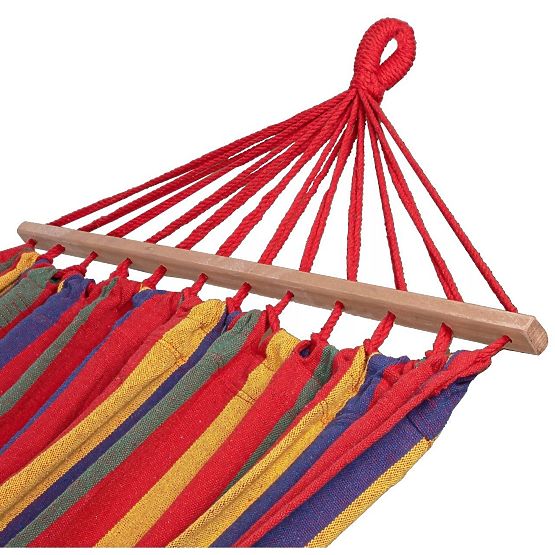 Single Hammock with 40cm Bar 400257 Red