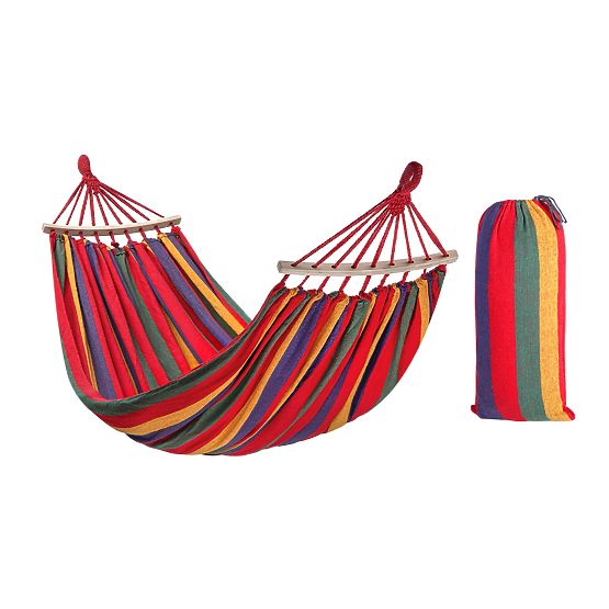 Single Hammock with 40cm Bar 400257 Red