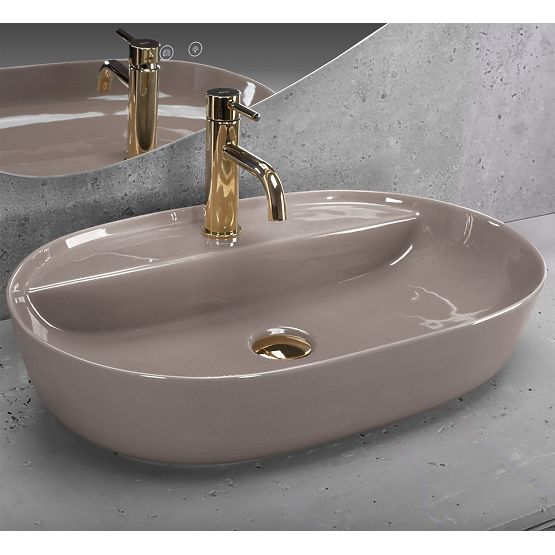 Sink REA Aura 61 Beige Shiny