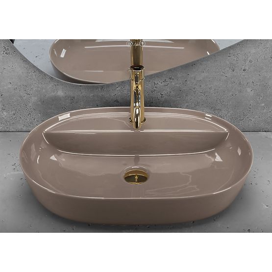 Sink REA Aura 61 Beige Shiny