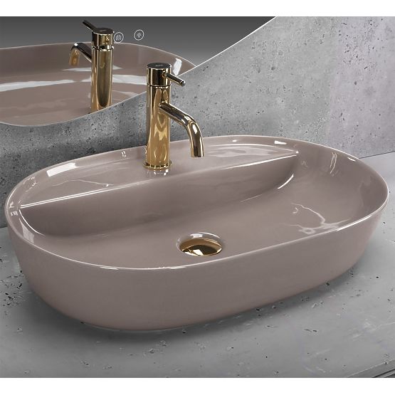 Sink REA Aura 61 Beige Shiny