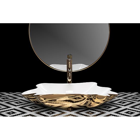 Sink REA Sea Infinity Gold/White + Stopper