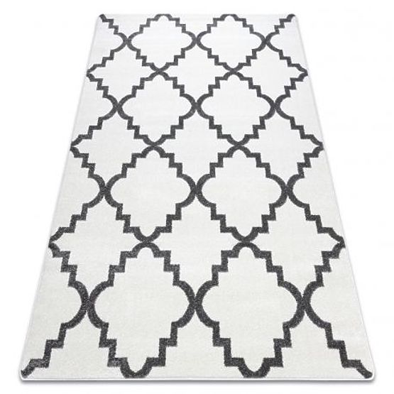 SKETCH Carpet - F343 Moroccan Clover, Grid, Cream-Grey