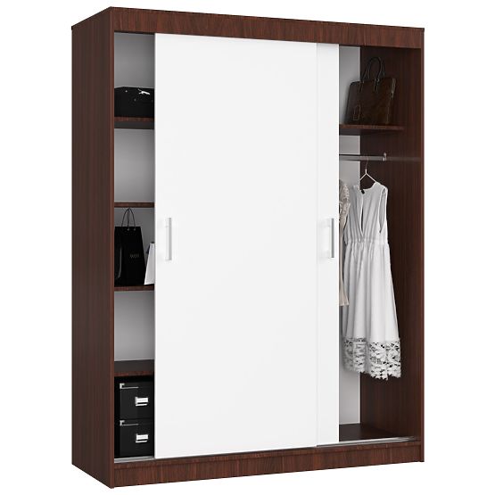 SLIDING WARDROBE 150 cm CLP MONO WENGE/WHITE