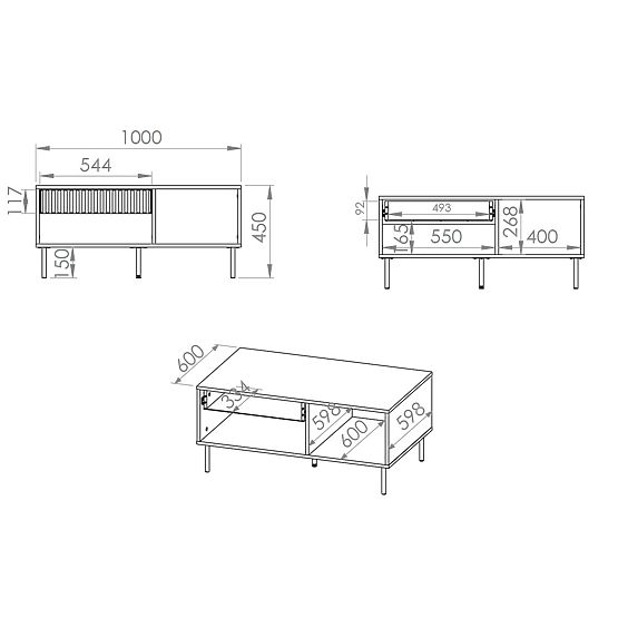 Sophie coffee table - beige