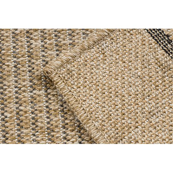 SPARK 0688 Beige/Black Carpet - Geometric, Sisal, Textured
