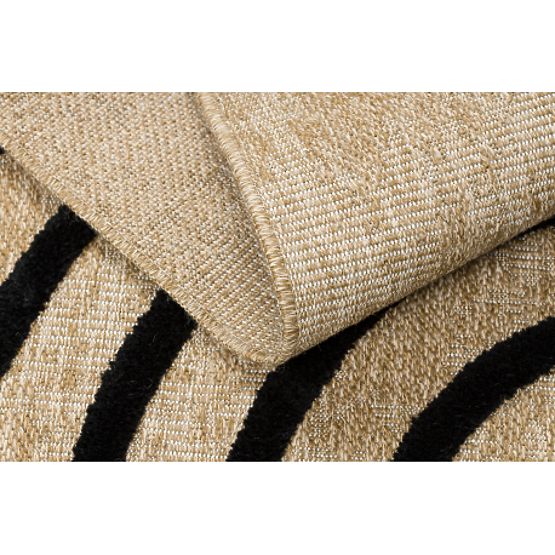SPARK 0688 Beige/Black Carpet - Geometric, Sisal, Textured