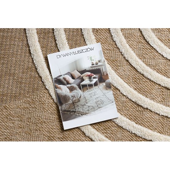 SPARK 0688A Beige/Cream Carpet - Geometric, Sisal, Structural