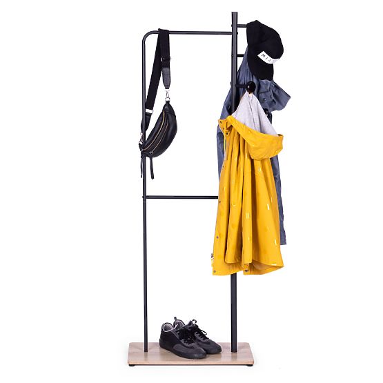 Standing Clothes Rack with Shoe Shelf