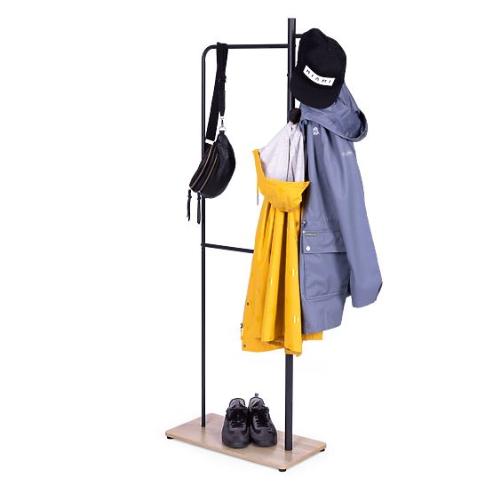 Standing Clothes Rack with Shoe Shelf