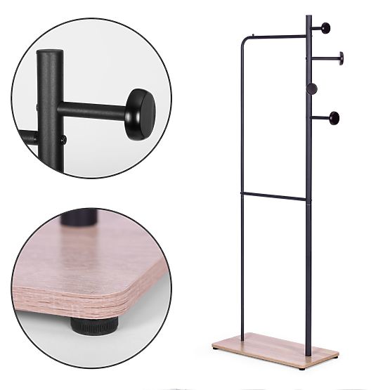 Standing Clothes Rack with Shoe Shelf
