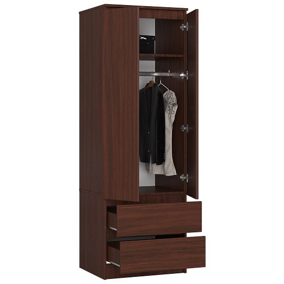 STAR WARDROBE S 60 cm 2 DOORS 2 DRAWERS WENGE
