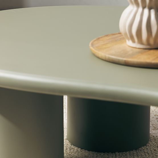 Sucre Coffee Table Olive, Matte, Rounded Shapes