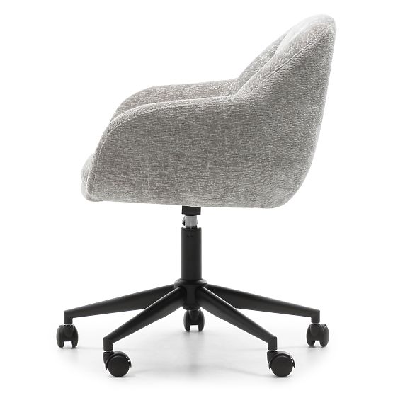 Swivel Chair Acapulco, Light Grey, Rounded Shapes