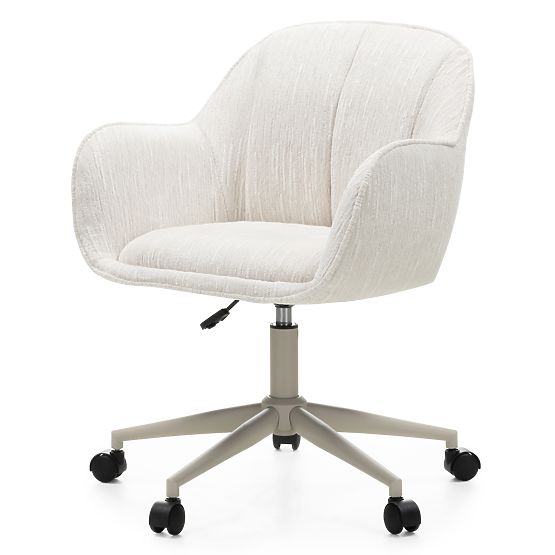 Swivel Chair Almeria, Cream/Beige Legs