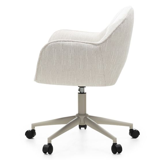 Swivel Chair Almeria, Cream/Beige Legs