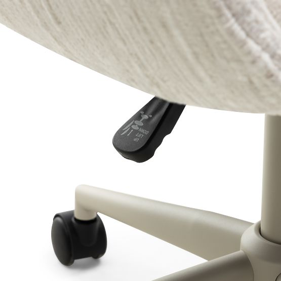 Swivel Chair Almeria, Cream/Beige Legs