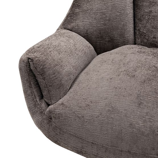 Swivel Chair Bolzano, Brown-Grey/Chrome Legs