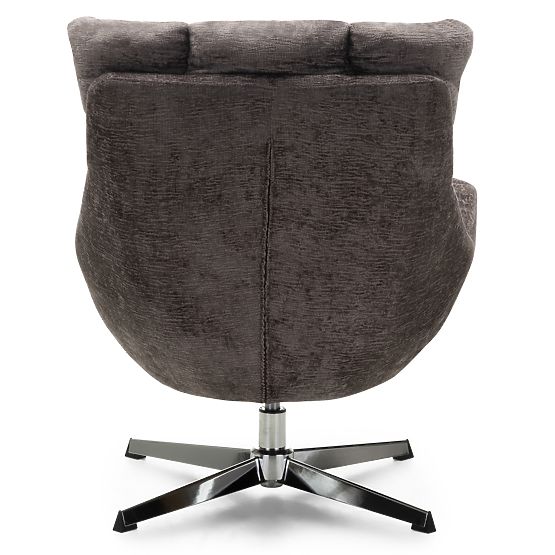 Swivel Chair Bolzano, Brown-Grey/Chrome Legs