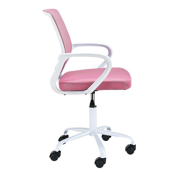 SWIVEL CHAIR FD-6 WHITE / PINK