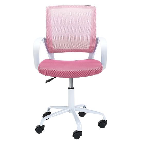 SWIVEL CHAIR FD-6 WHITE / PINK