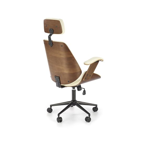 Swivel Chair IGNAZIO, Walnut-Cream (1p=1pc)