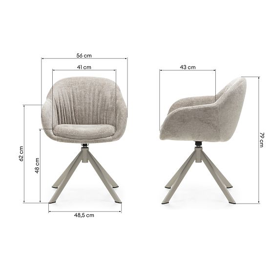 Swivel Chair Kairo, Beige