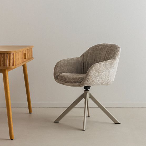 Swivel Chair Kairo, Beige