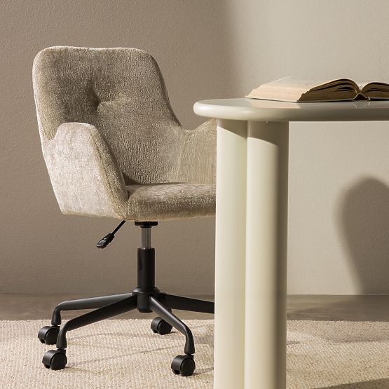 Swivel Chair Miguel, Light Beige