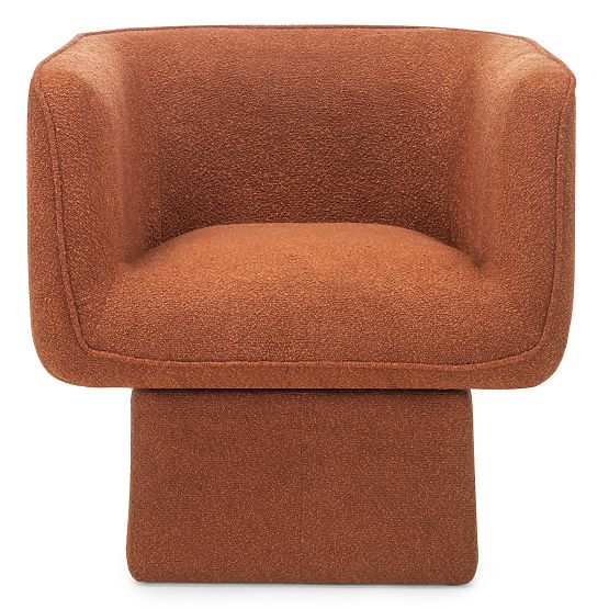 Swivel Chair One Copper, Boucle