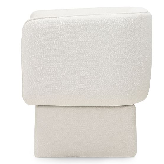 Swivel Chair One White, Boucle