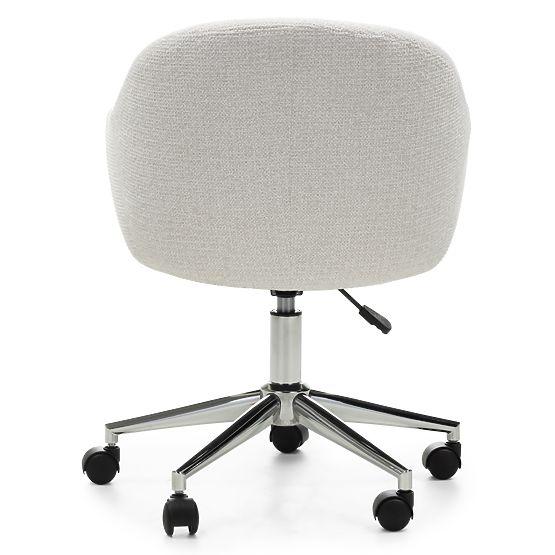Swivel Chair Oti, Cream/Chrome Legs