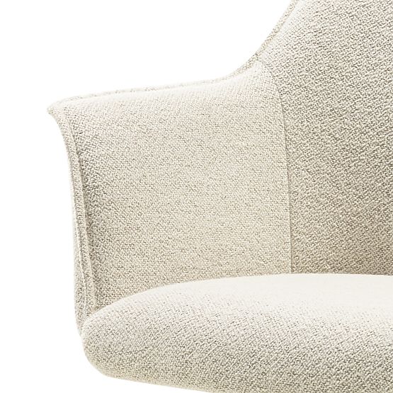 Swivel Chair Positano Cream, Oak