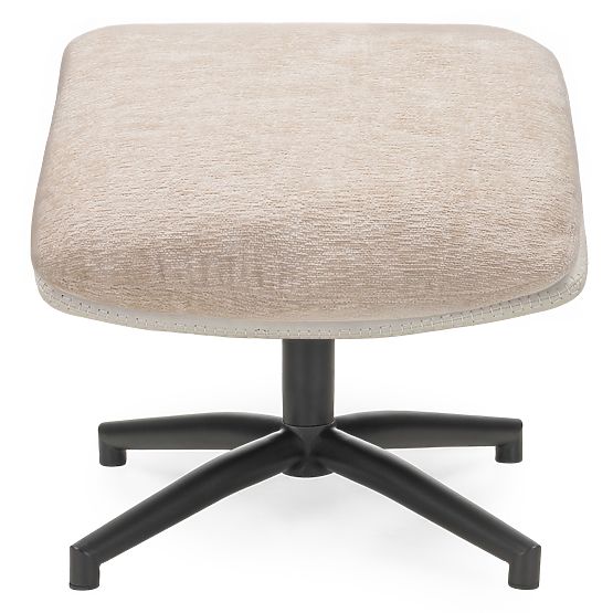 Swivel Chair with Footrest Prima Beige