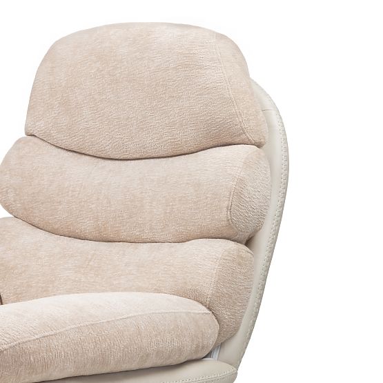 Swivel Chair with Footrest Prima Beige