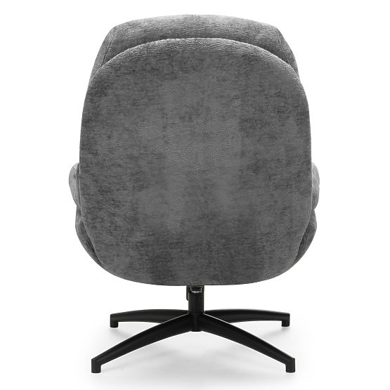 Swivel Chair with Footrest Prima Gray