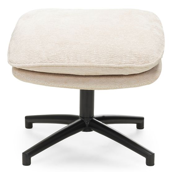 Swivel Chair with Footrest Verano Beige