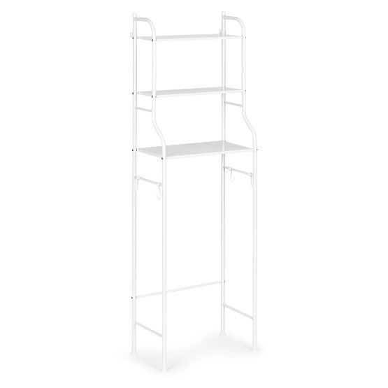 Tall Bathroom Shelf Over Toilet with 3 Shelves Aluminum Frame