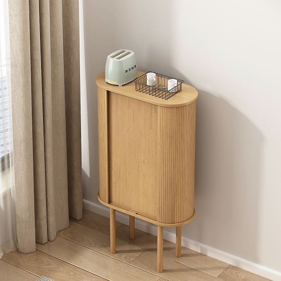 Tall Clemente Dresser with Slats, Natural