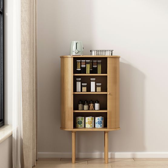 Tall Clemente Dresser with Slats, Natural