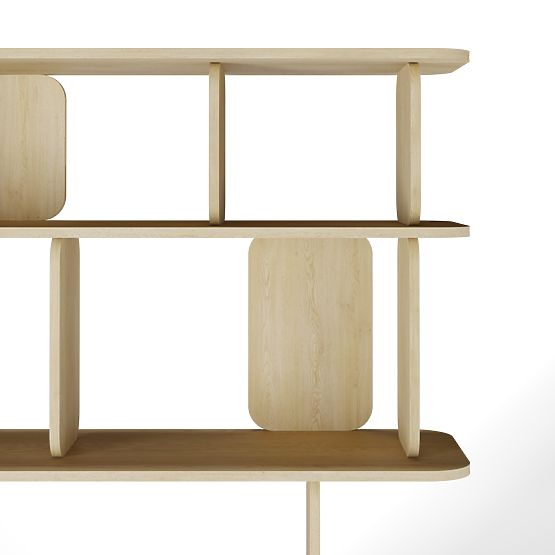 Tall Tulumo Shelf, Rounded, Cremona Torro Oak