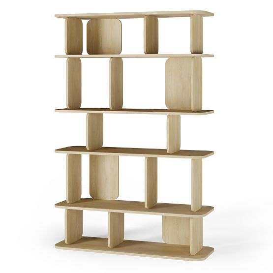 Tall Tulumo Shelf, Rounded, Cremona Torro Oak