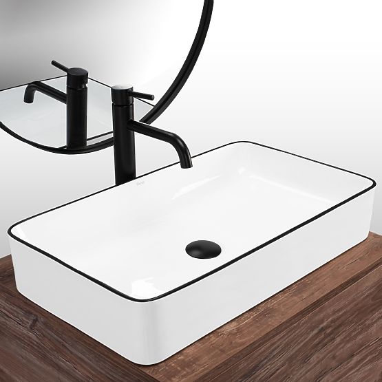 Timeless Denis Black Edge Sink